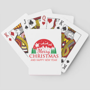 Baraja De Cartas Feliz Navidad Y Feliz Año Nuevo