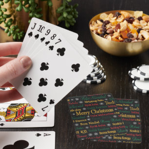 Baraja De Cartas Feliz Navidad y saludos en diferentes idiomas