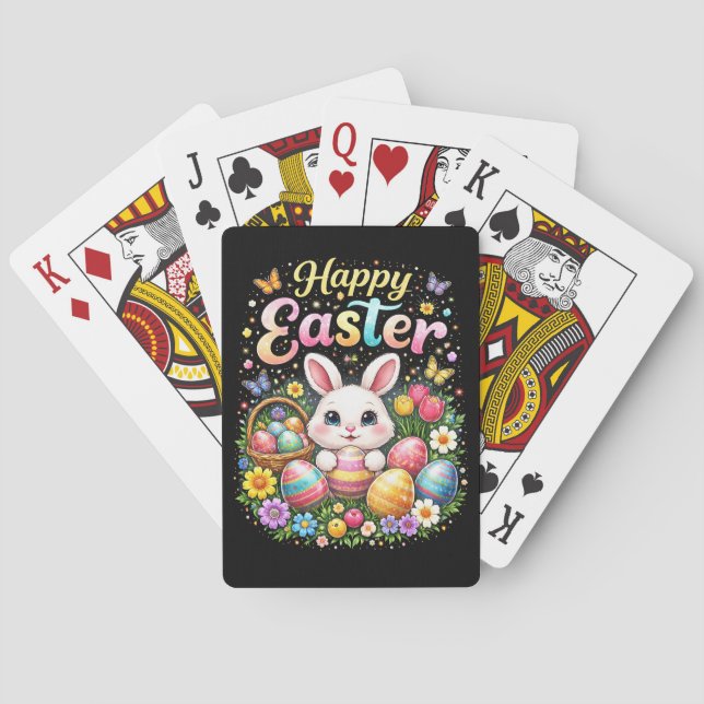 Baraja De Cartas Feliz Pascua Conejito (Reverso)