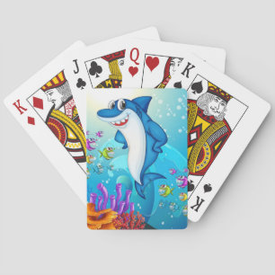 Baraja De Cartas Feliz Personalizado del Tiburón-23685