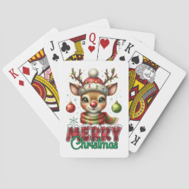 Baraja De Cartas Feliz reno navideño