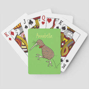 Baraja De Cartas Feliz salto kiwi con diseño de personalizado de co