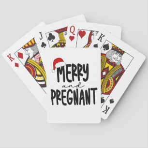 Baraja De Cartas Feliz y Embarazada Anuncio de Embarazo Gorro de Sa