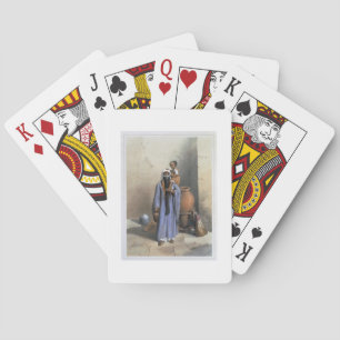 Baraja De Cartas Fellah mujer y niño, ilustracion de 'The Val'