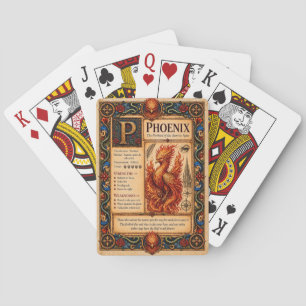 Baraja De Cartas Fénix, Arte de Bestiario Medieval