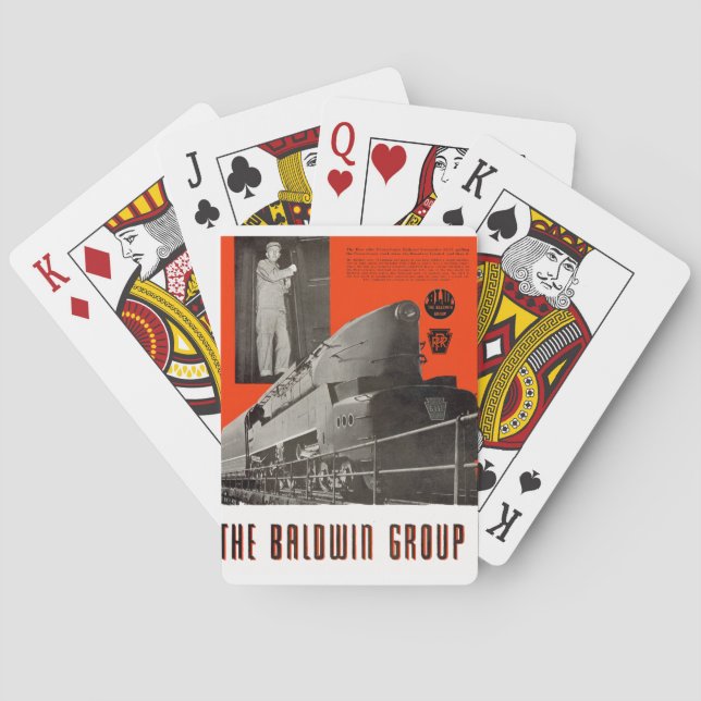 Baraja De Cartas Ferrocarril Pennsylvania T1 Locomotora 6111 (Reverso)