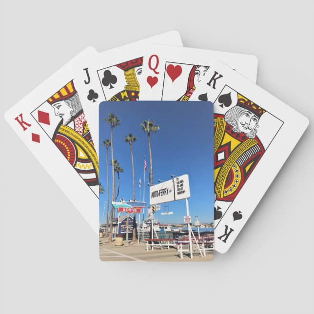 Baraja De Cartas Ferry de la isla Balboa, Newport Beach, California (Reverso)