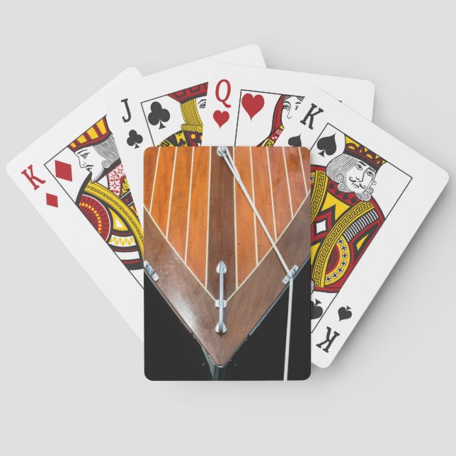 Baraja De Cartas Festival Bainbridge Island de botes de madera (Reverso)