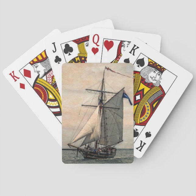Baraja De Cartas Festival de Tall Ships, alterado digitalmente (Reverso)