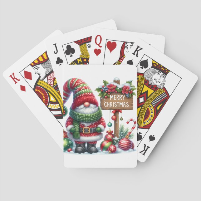 Baraja De Cartas Festividad de las tarjetas de juego de los Navidad (Reverso)