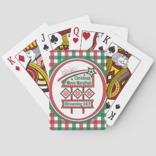 Baraja De Cartas Festividad de Maratón Retro Marquee de la película