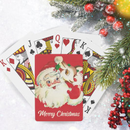 Baraja De Cartas Festividad de Santa Retro Vintage con Navidades Ru