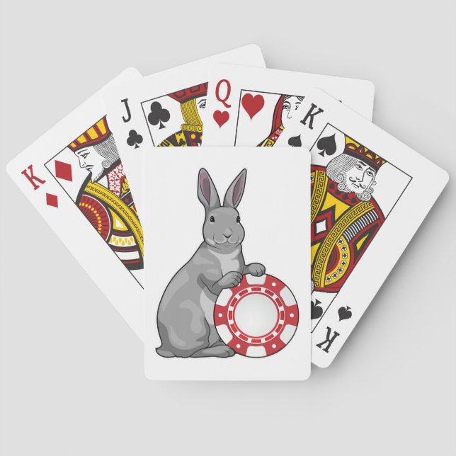 Baraja De Cartas Fichas de póker de Rabbit (Reverso)