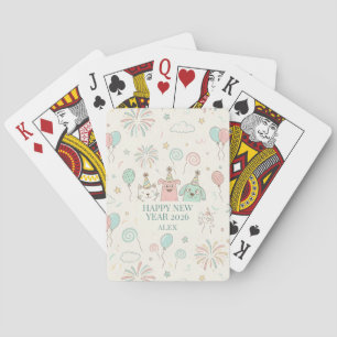 Baraja De Cartas Fiesta alegre de Nochevieja 2026