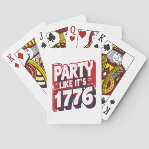 Baraja De Cartas Fiesta como si fuera una cita divertida de 1776