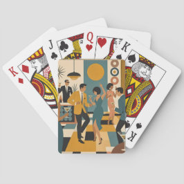 Baraja De Cartas Fiesta de Baile de Martini Hípico de Mitad de Sigl
