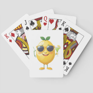 Baraja De Cartas Fiesta de bebida tropical con gozo de limón