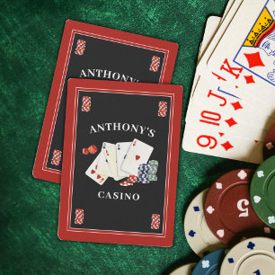 Baraja De Cartas Fiesta de Casino Poker Personalizado