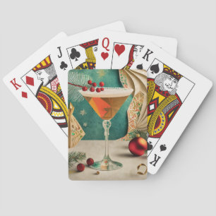 Baraja De Cartas Fiesta de cócteles de Navidad de mediados de siglo