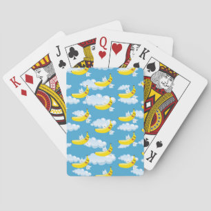 Baraja De Cartas Fiesta de Comida Plátanos de Dibujos Animados