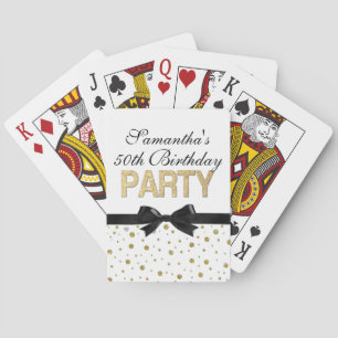 Baraja De Cartas Fiesta de cumpleaños del confeti de la chispa del