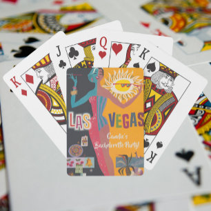 Baraja De Cartas Fiesta de fin de semana de soltera Vintage Las Veg
