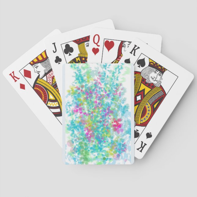 Baraja De Cartas Fiesta de garabatos floral (Reverso)