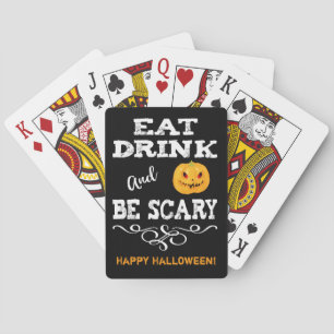 Baraja De Cartas Fiesta de Halloween come bebida y da miedo a la ca
