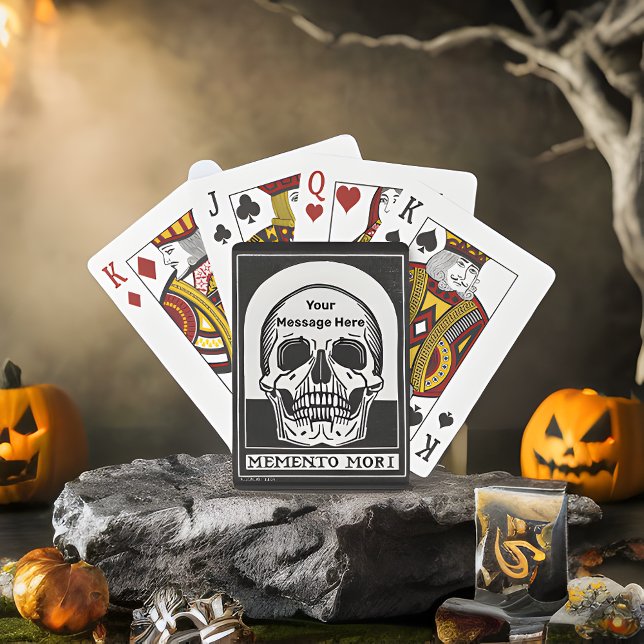 Baraja De Cartas Fiesta de Halloween de cumpleaños de Skeleton pers (Subido por el creador)