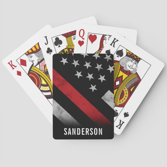 Baraja De Cartas Fiesta de Jubilación del Departamento de Bomberos (Reverso)