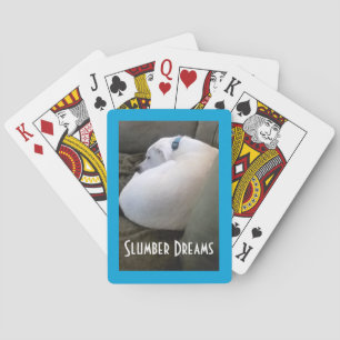 Baraja De Cartas Fiesta de Perro de Cachorro Cura Chubby Blanco Dur