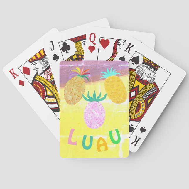 Baraja De Cartas Fiesta de Piña de Verano (Reverso)