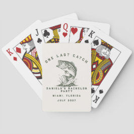Baraja De Cartas Fiesta de Soltero de Pesca con Tema de Pescado Per