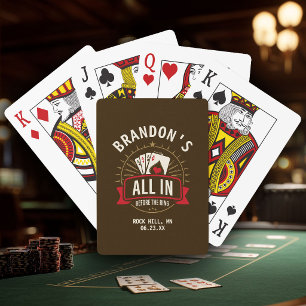 Baraja De Cartas Fiesta de Soltero Marrón Whisky Poker Personalizad
