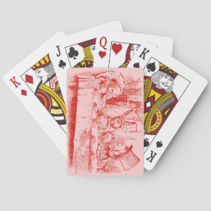 Baraja De Cartas Fiesta de té vintage de Alicia en el País de las M