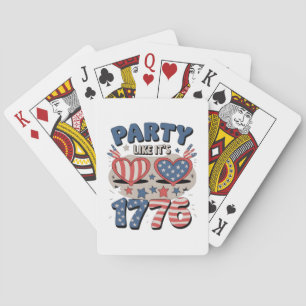Baraja De Cartas FIESTA estadounidense como si fuera 1776, Estados 