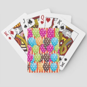 Baraja De Cartas Fiesta Globos Stripes polka hace el circo Diversió