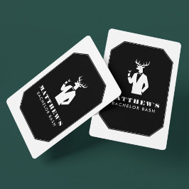 Baraja De Cartas Fiesta Moderna de Soltero Cócteles Negros Fiesta d
