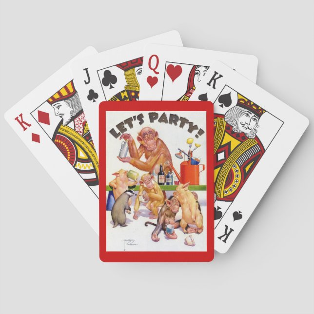 Baraja De Cartas Fiesta Monkey Shines (Reverso)