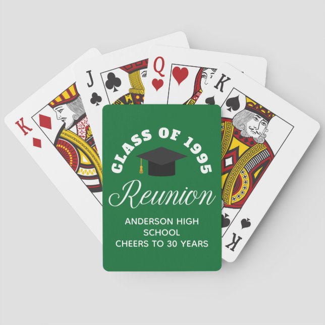 Baraja De Cartas Fiesta personalizado de la unión de la escuela sec (Reverso)