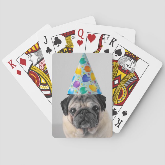 Baraja De Cartas Fiesta Pug (Reverso)
