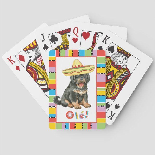 Baraja De Cartas Fiesta Tibetana Mastiff (Reverso)
