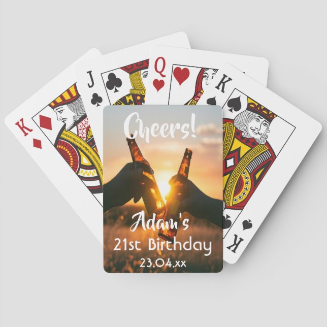 Baraja De Cartas fiestas de 21 años animan la cerveza (Reverso)