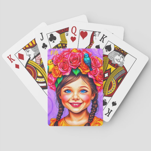 Baraja De Cartas FIFI ~ BONNET ORIENTAL ~ Aves Chicas amables ~ (Reverso)