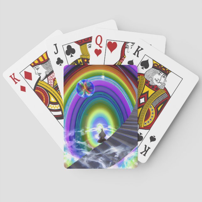 Baraja De Cartas Figura de misterio en el Stargate interdimensional (Reverso)