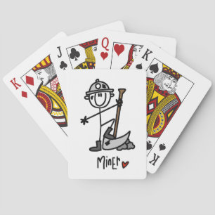 Baraja De Cartas Figura de palito de minero