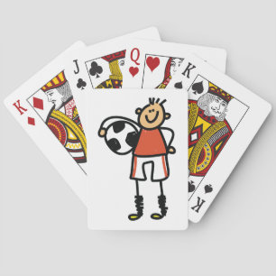 Baraja De Cartas Figura de palitos jugador de fútbol
