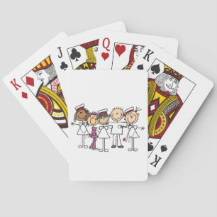 Baraja De Cartas Figura de Palitos Jugando Póquer en un Coche - Per