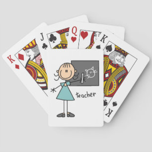 Baraja De Cartas Figura de profesor con palitos