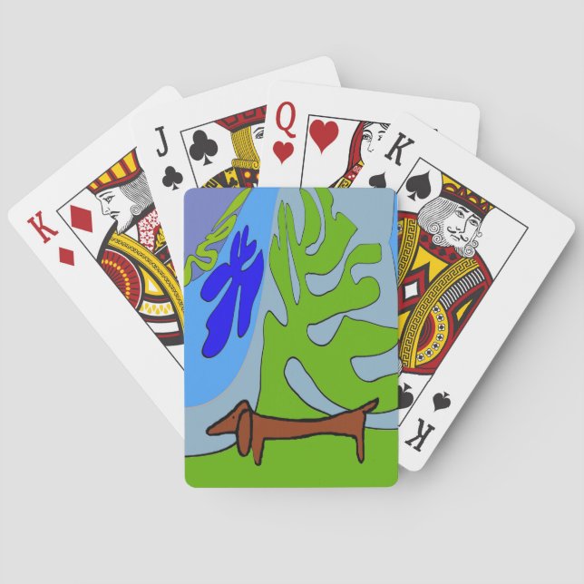 Baraja De Cartas Filadelfia, Dachshund, (Reverso)